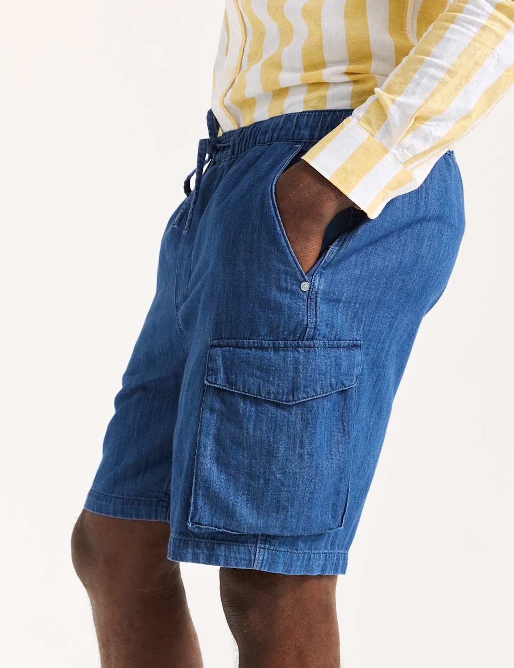 Denim Elasticated Waist Utility Shorts 5 of 6
