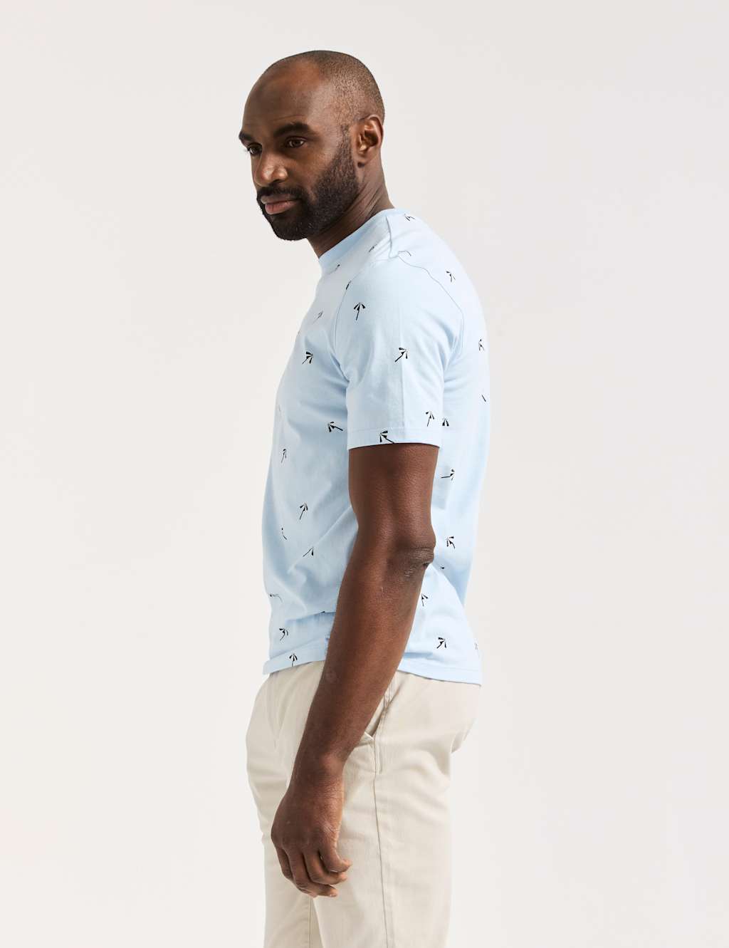Pure Cotton Parasol Print Crew Neck T-Shirt 5 of 6
