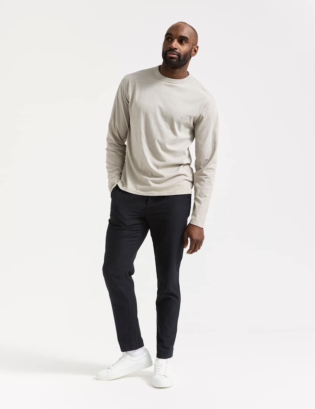 Pure Cotton Crew Neck Long Sleeve T-Shirt 3 of 6