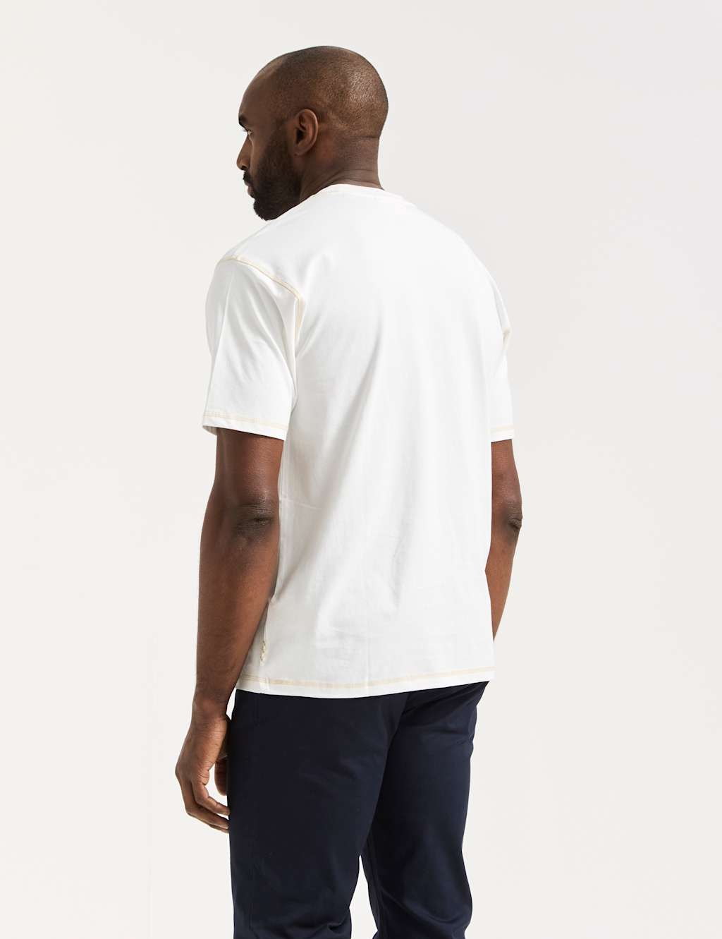 Pure Cotton Crew Neck Chest Logo T-Shirt 5 of 6