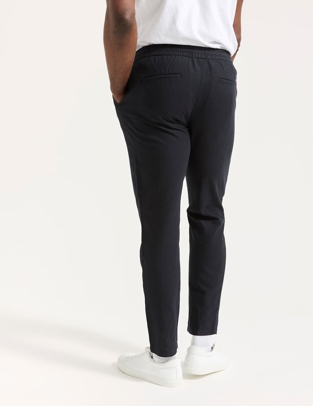 Regular Fit Linen Blend Joggers 2 of 3