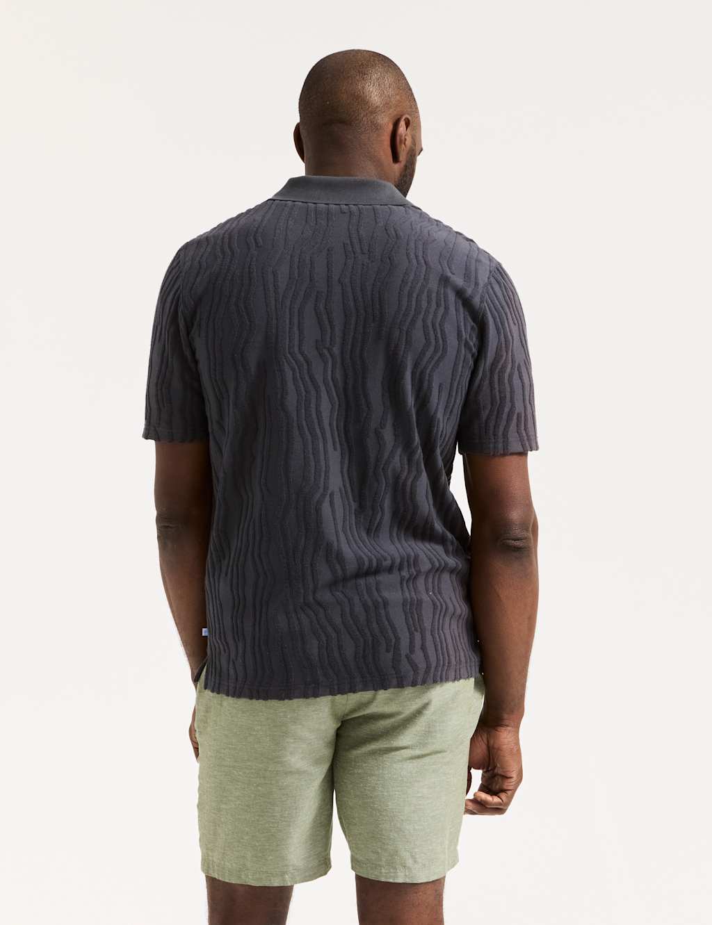 Cotton Rich Textured Jacquard Polo Shirt 3 of 7