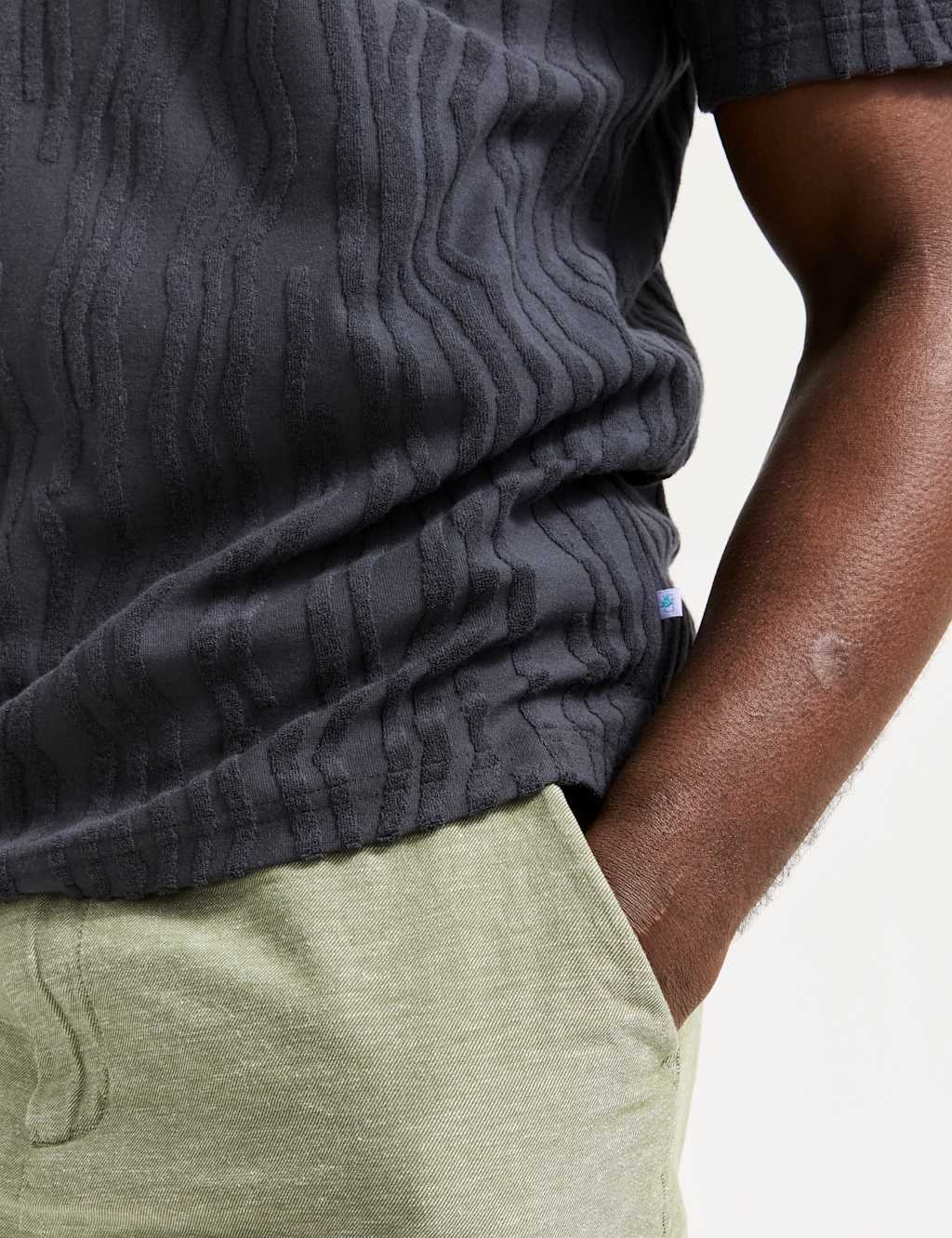 Cotton Rich Textured Jacquard Polo Shirt 4 of 7