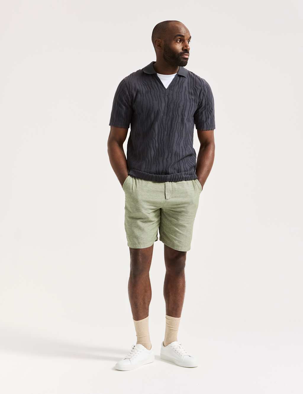 Cotton Rich Textured Jacquard Polo Shirt 5 of 7