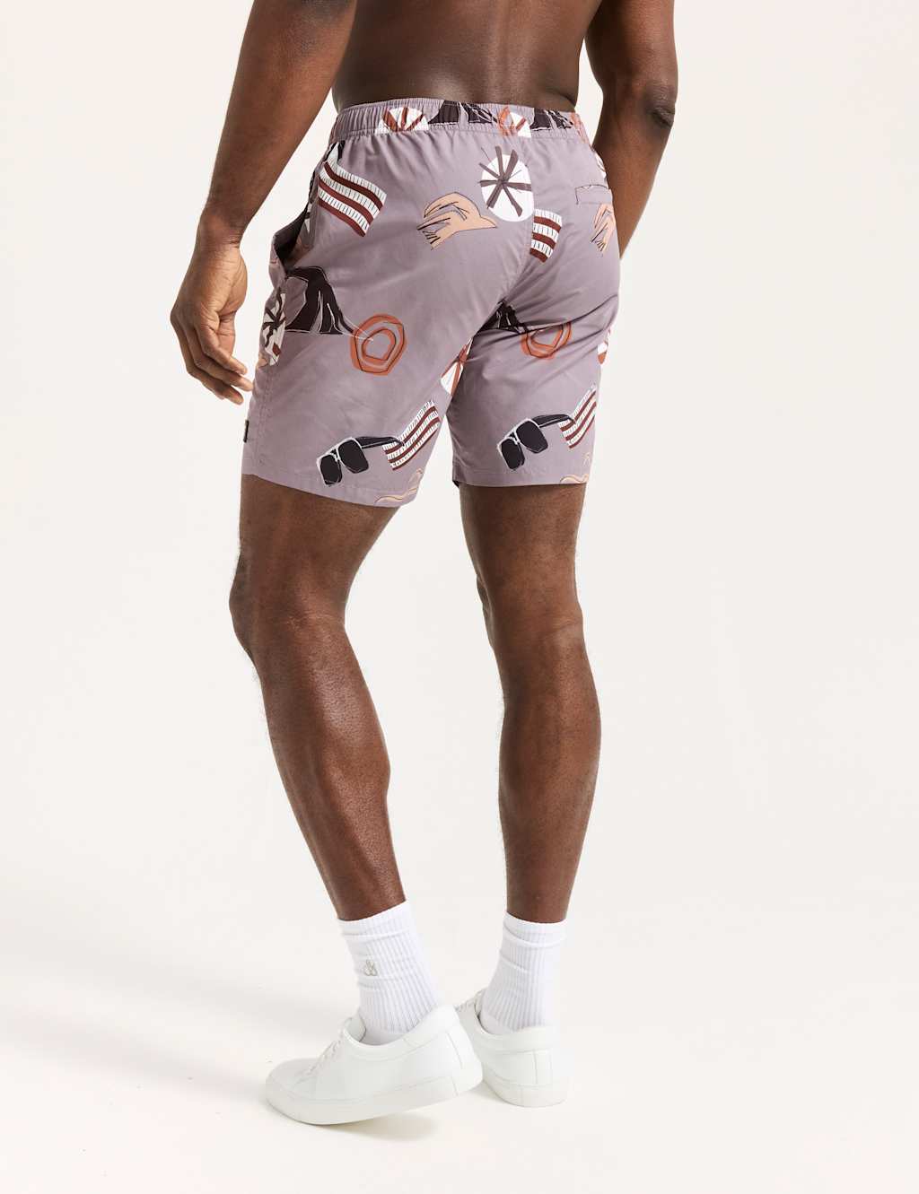 Printed Mid-Length Swim Shorts 4 of 8