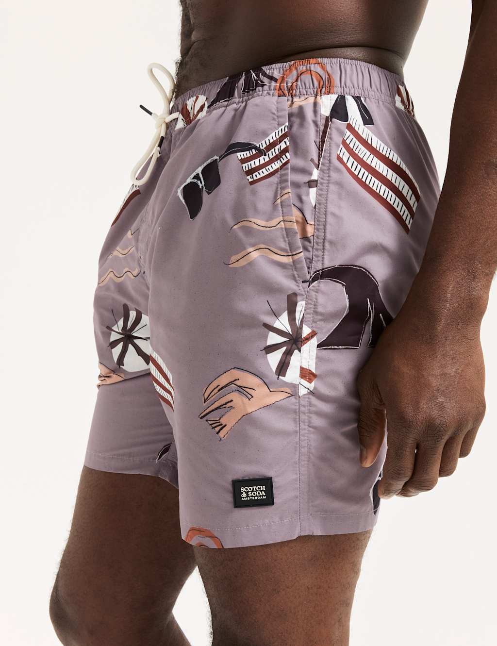 Printed Mid-Length Swim Shorts 5 of 8