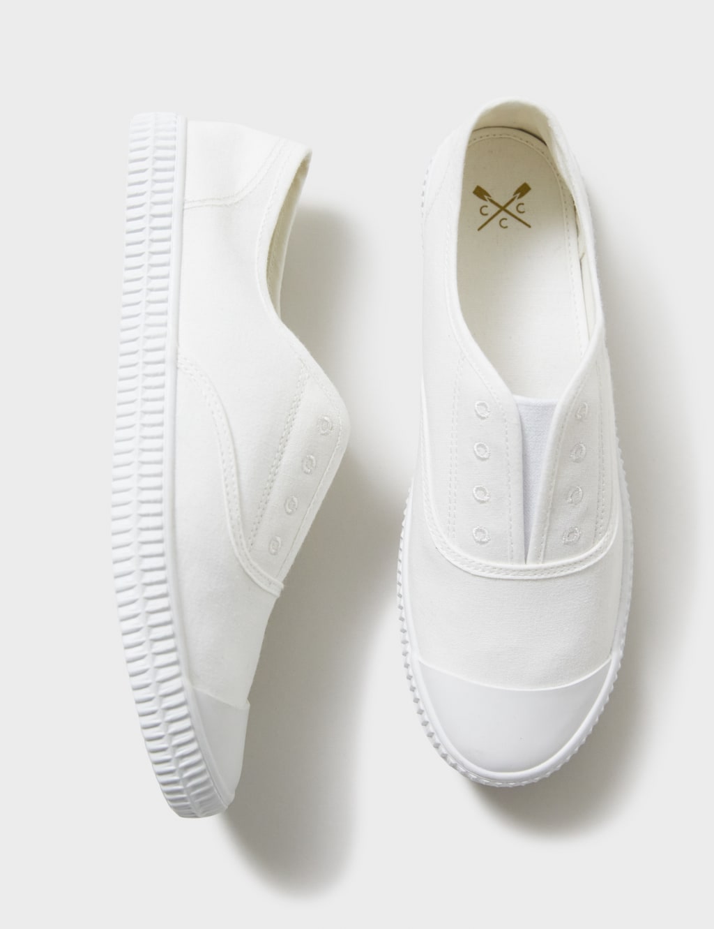Canvas Slip On Trainers Crew Clothing M S
