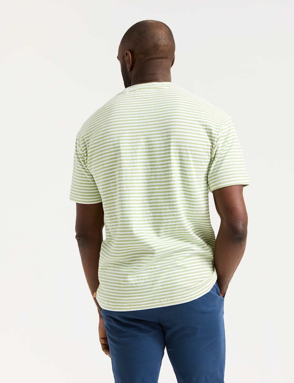 Pure Cotton Striped Pocket Logo T-Shirt 4 of 6