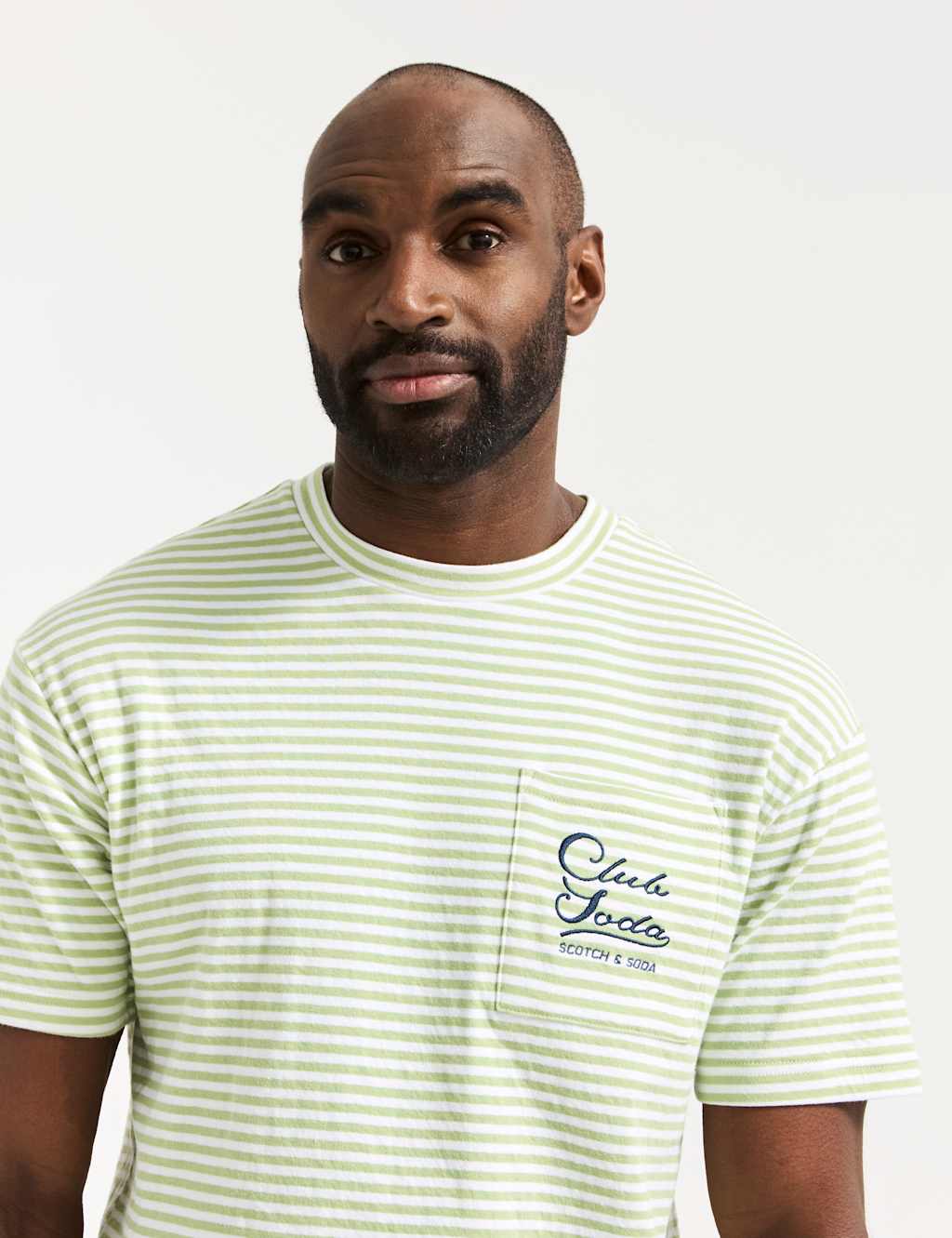 Pure Cotton Striped Pocket Logo T-Shirt 5 of 6