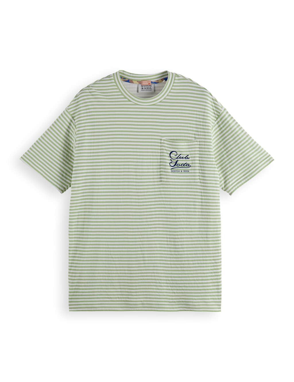 Pure Cotton Striped Pocket Logo T-Shirt 2 of 6
