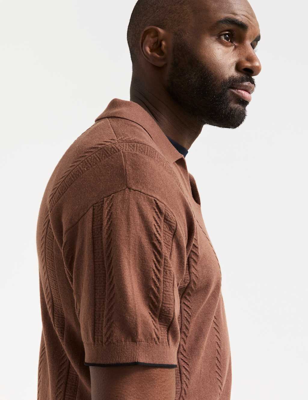 Pure Cotton Knitted Polo Shirt 6 of 7