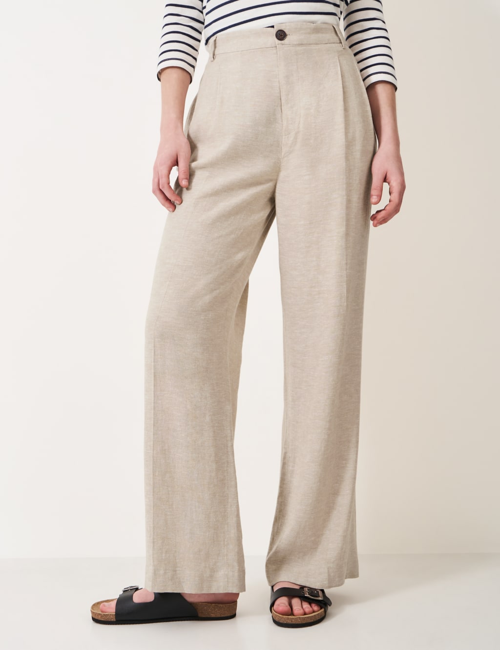 Linen Blend Wide Leg Trousers 3 of 5
