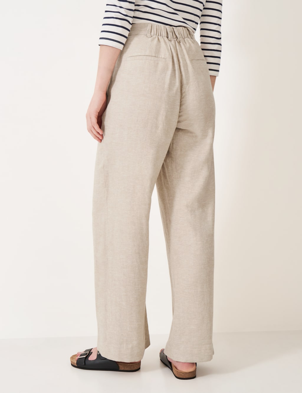 Linen Blend Wide Leg Trousers 4 of 5