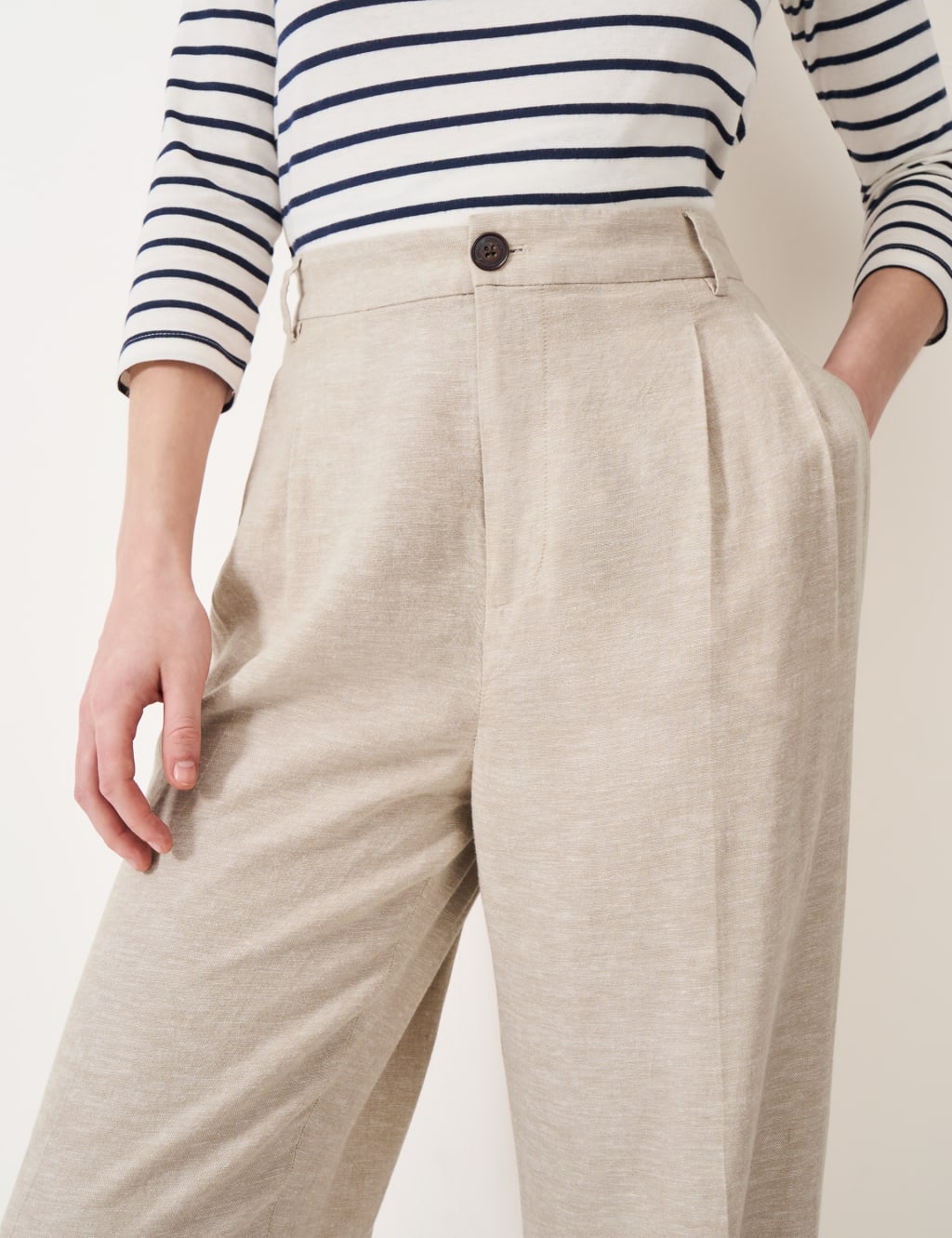 Linen Blend Wide Leg Trousers 5 of 5