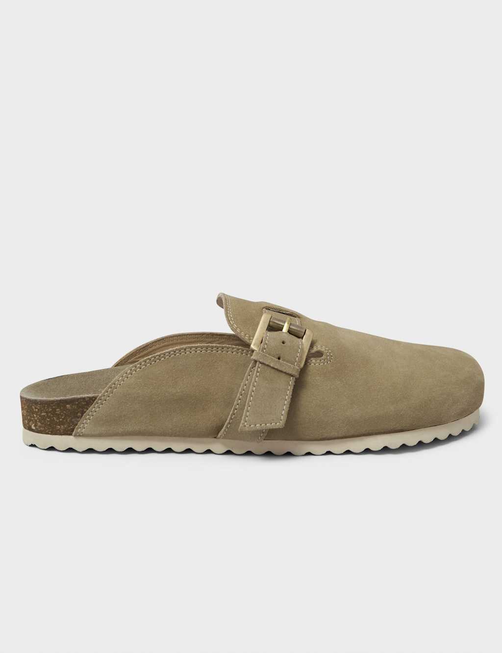 Suede Buckle Flat Mules 4 of 4