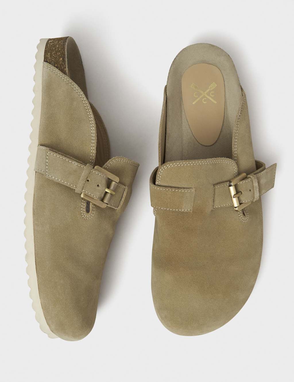 Suede Buckle Flat Mules 2 of 4