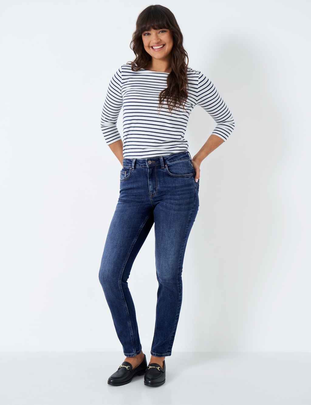 Mid Rise Straight Leg Jeans 1 of 5
