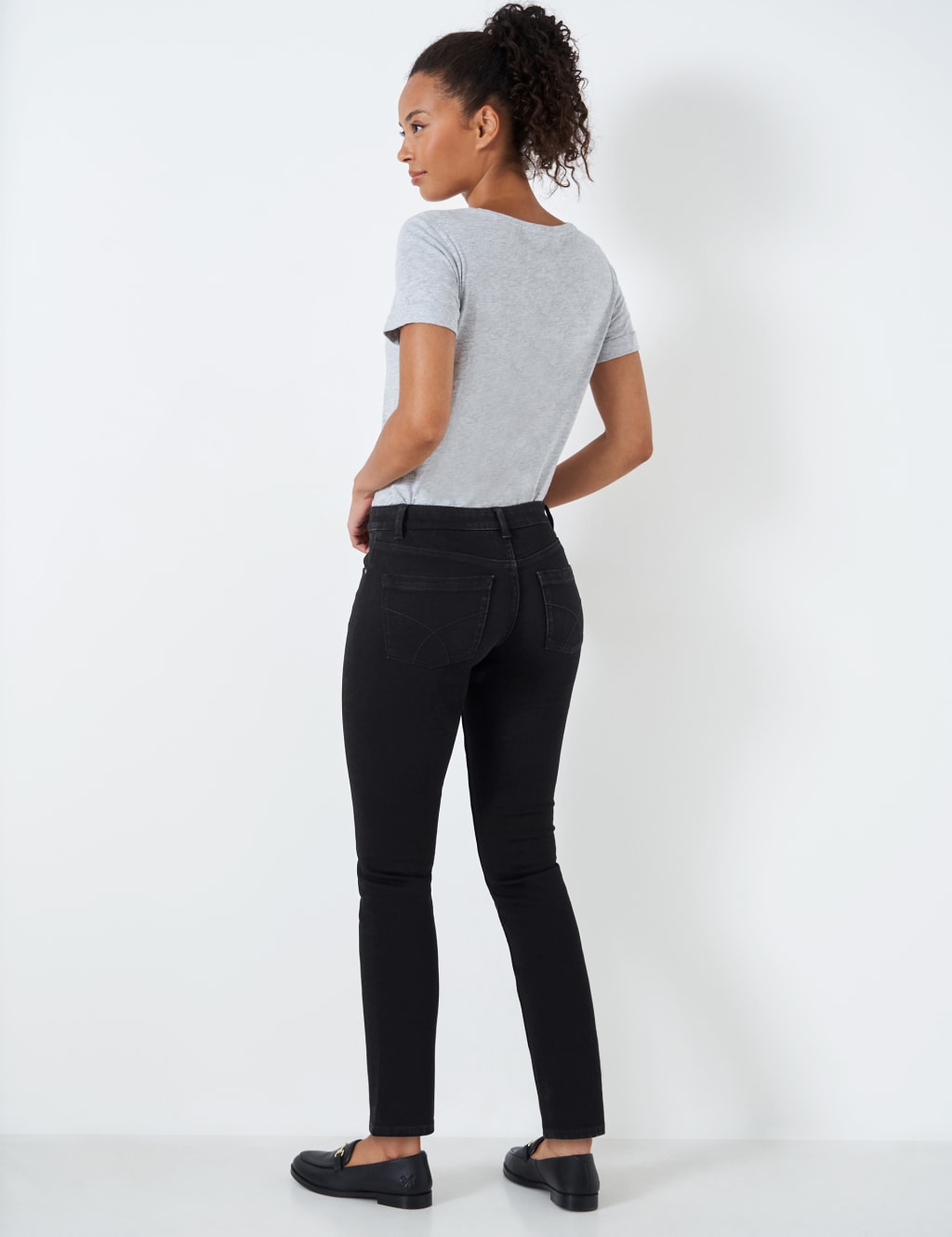 Mid Rise Straight Leg Jeans 4 of 5