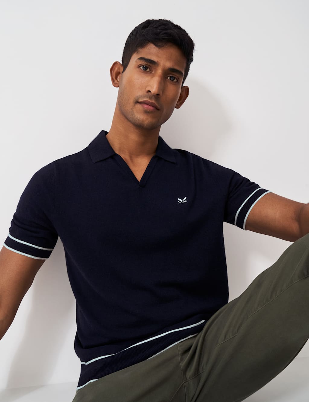 Linen Rich Tipped Polo Shirt 3 of 5