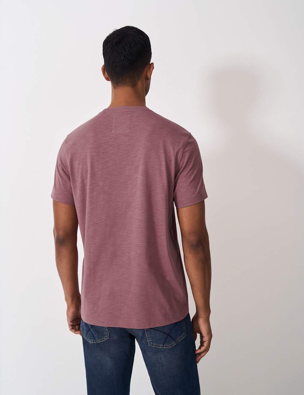 Pure Cotton Slub Crew Neck T-Shirt 4 of 5
