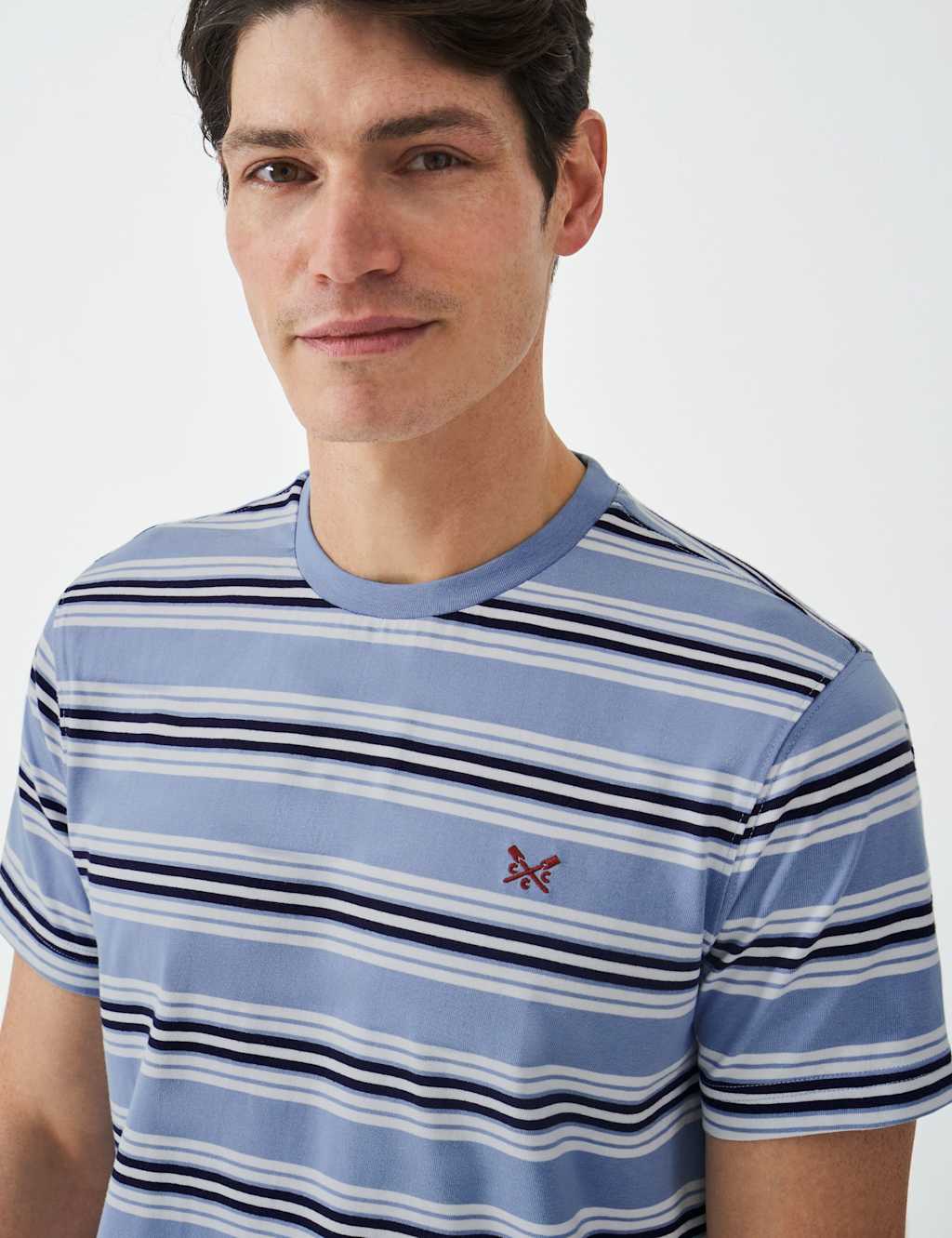 Pure Cotton Striped Crew Neck T-Shirt 4 of 5