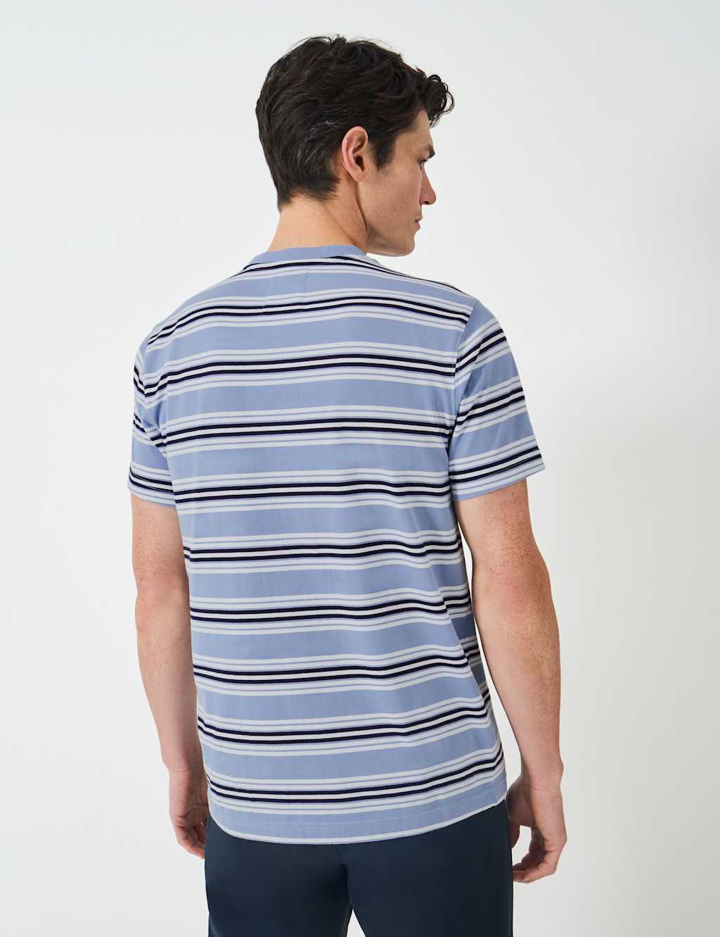Pure Cotton Striped Crew Neck T-Shirt 5 of 5