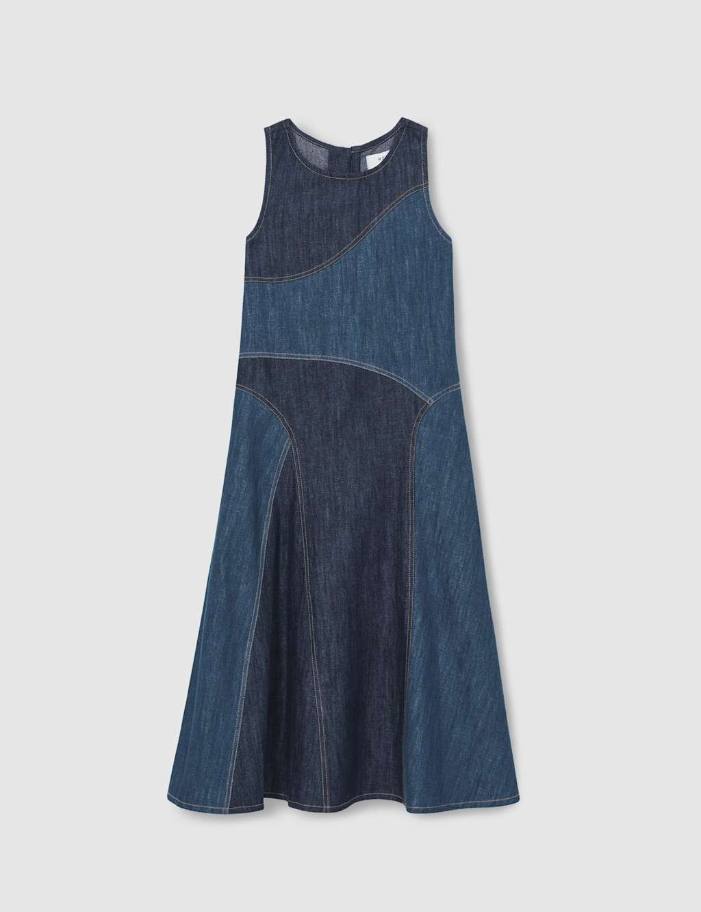 Pure Cotton Denim Patchwork Dress (9-14 Yrs) 2 of 4