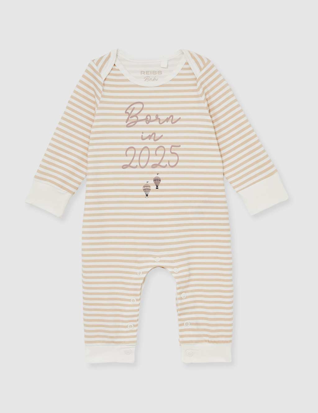 Cotton Rich Born in 2025 Striped Sleepsuit (0-24 Mths) 2 of 4