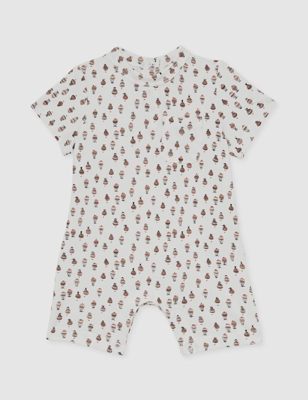 Cotton Rich Hot Air Balloon Print Romper (0-24 Mths) 2 of 4