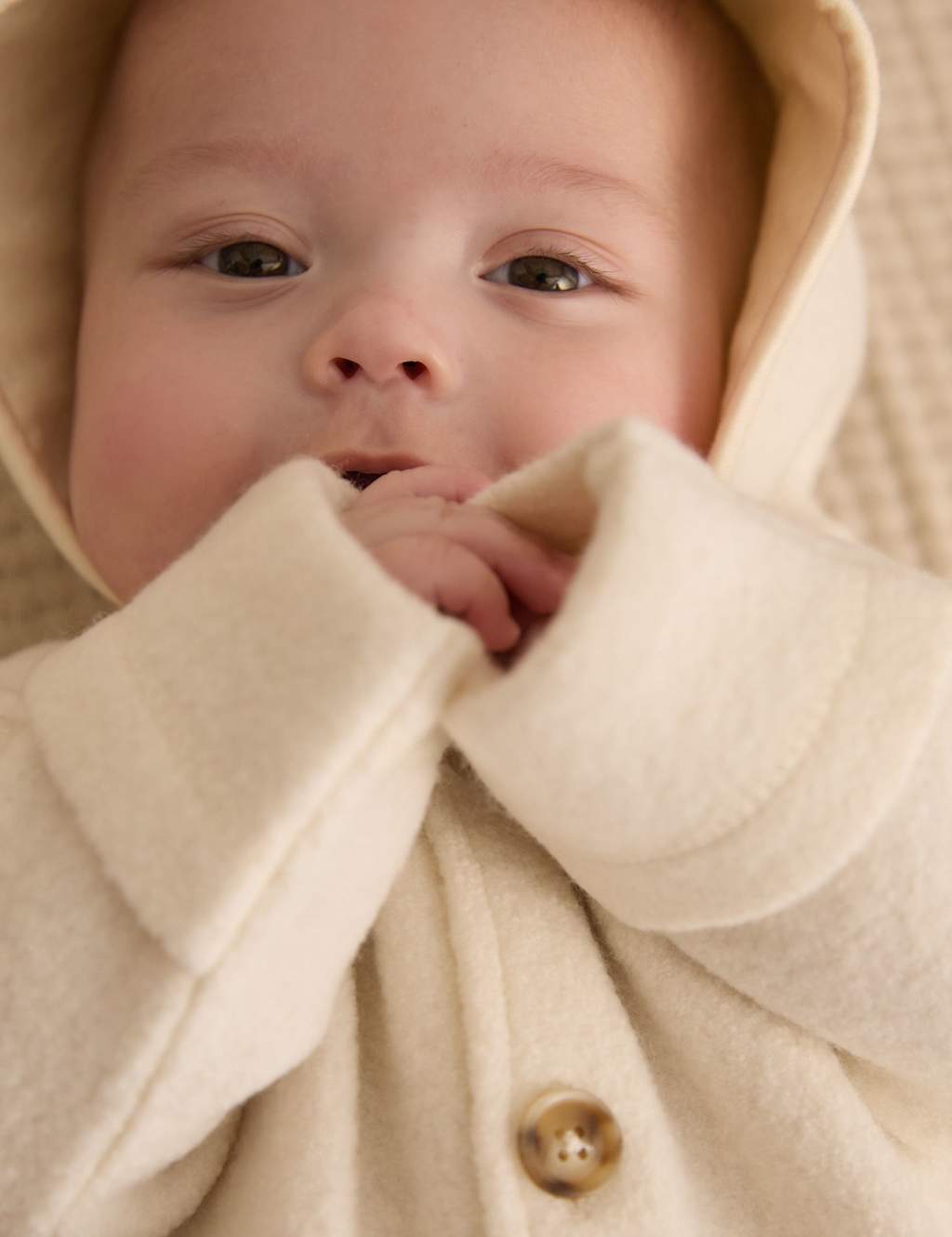 Pure Wool Hooded Pramsuit (0-24 Mths) 3 of 5