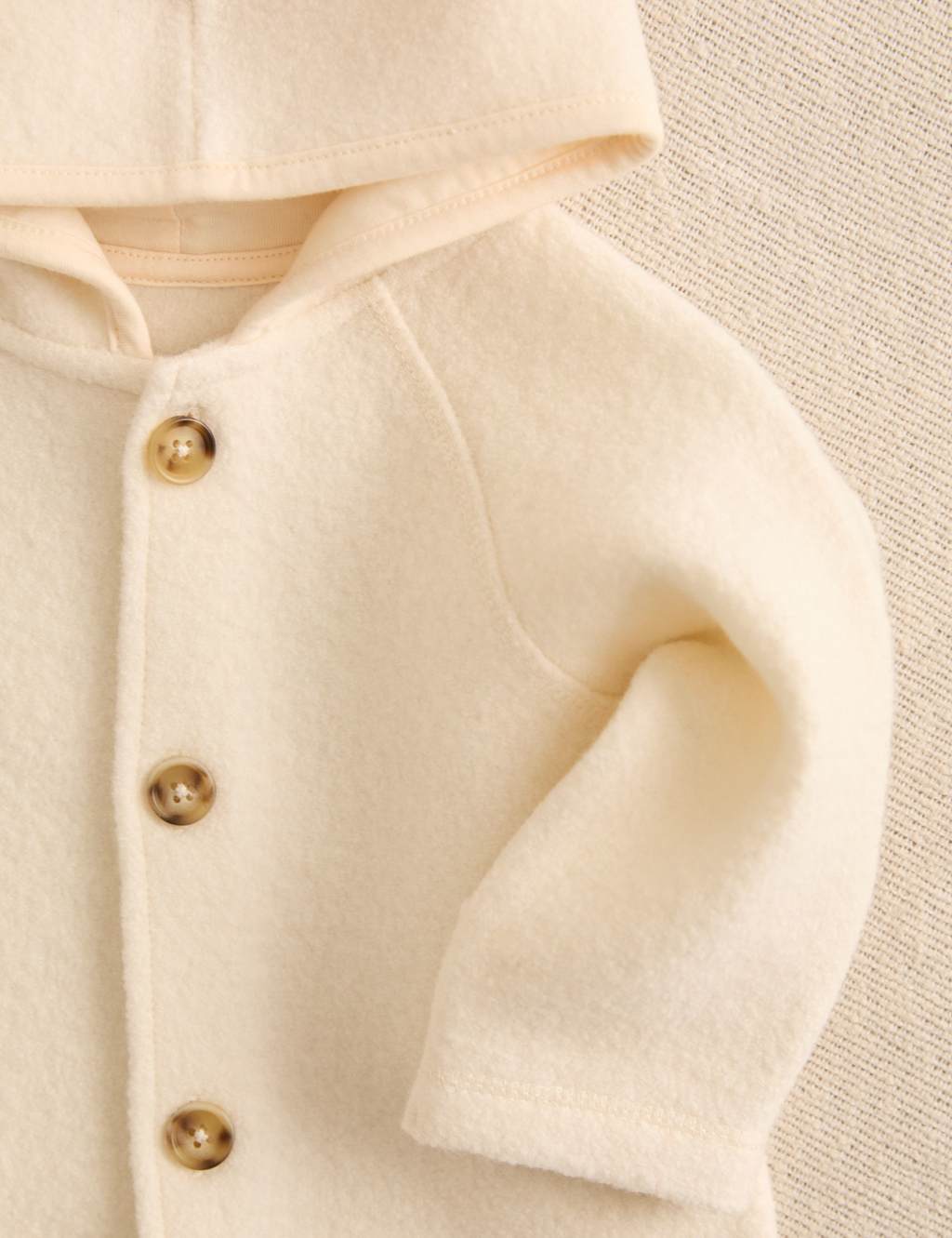 Pure Wool Hooded Pramsuit (0-24 Mths) 4 of 5