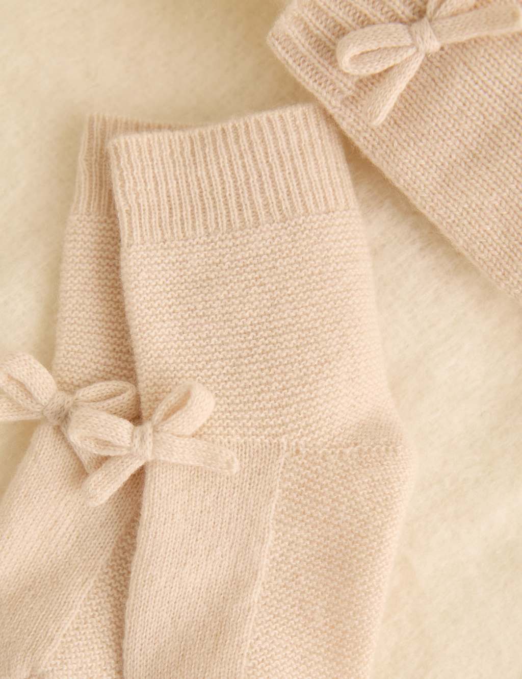 Kids' Pure Cashmere Knitted Boots and Mittens 3 of 6