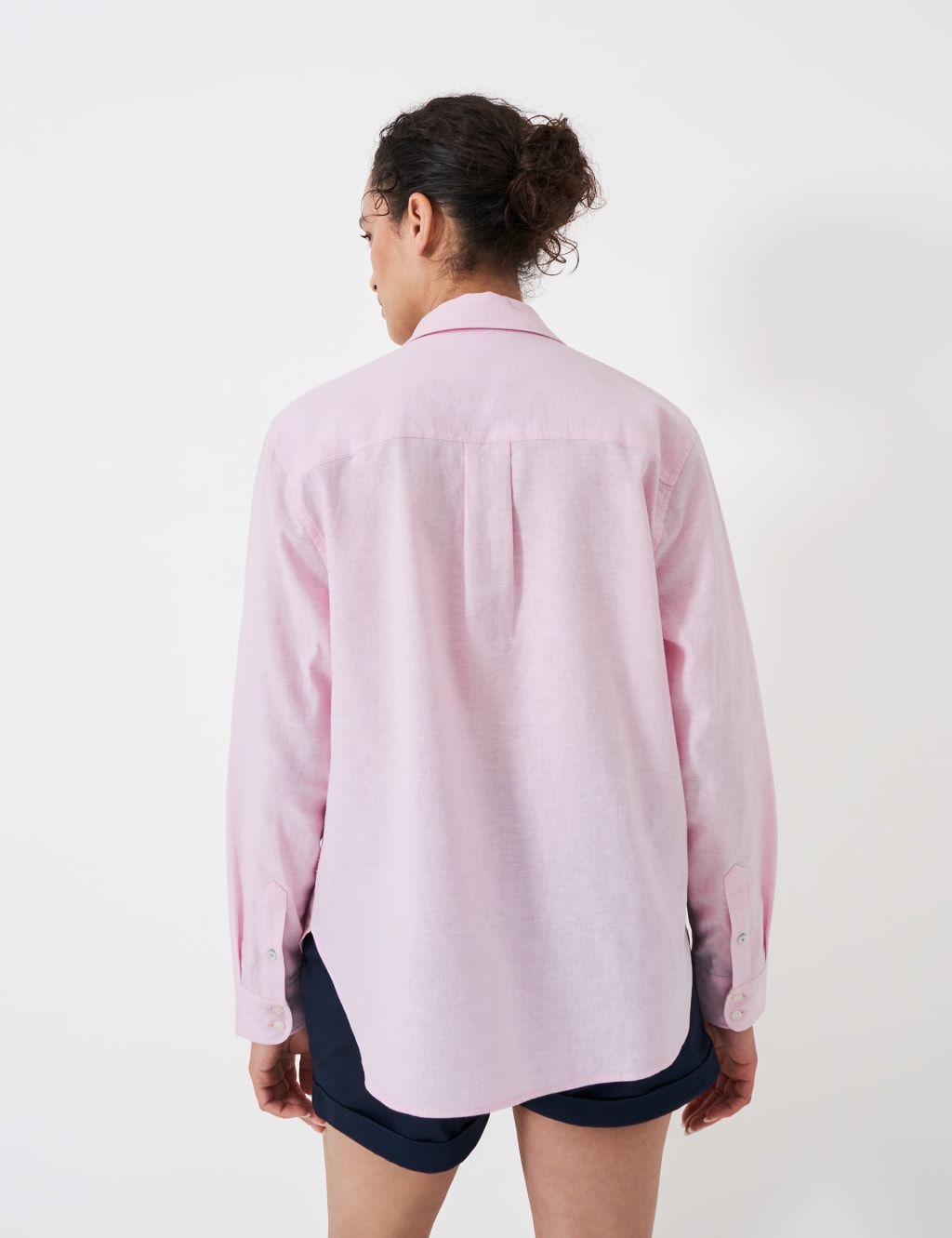 Linen Rich Collared Button Through Shirt 4 of 5