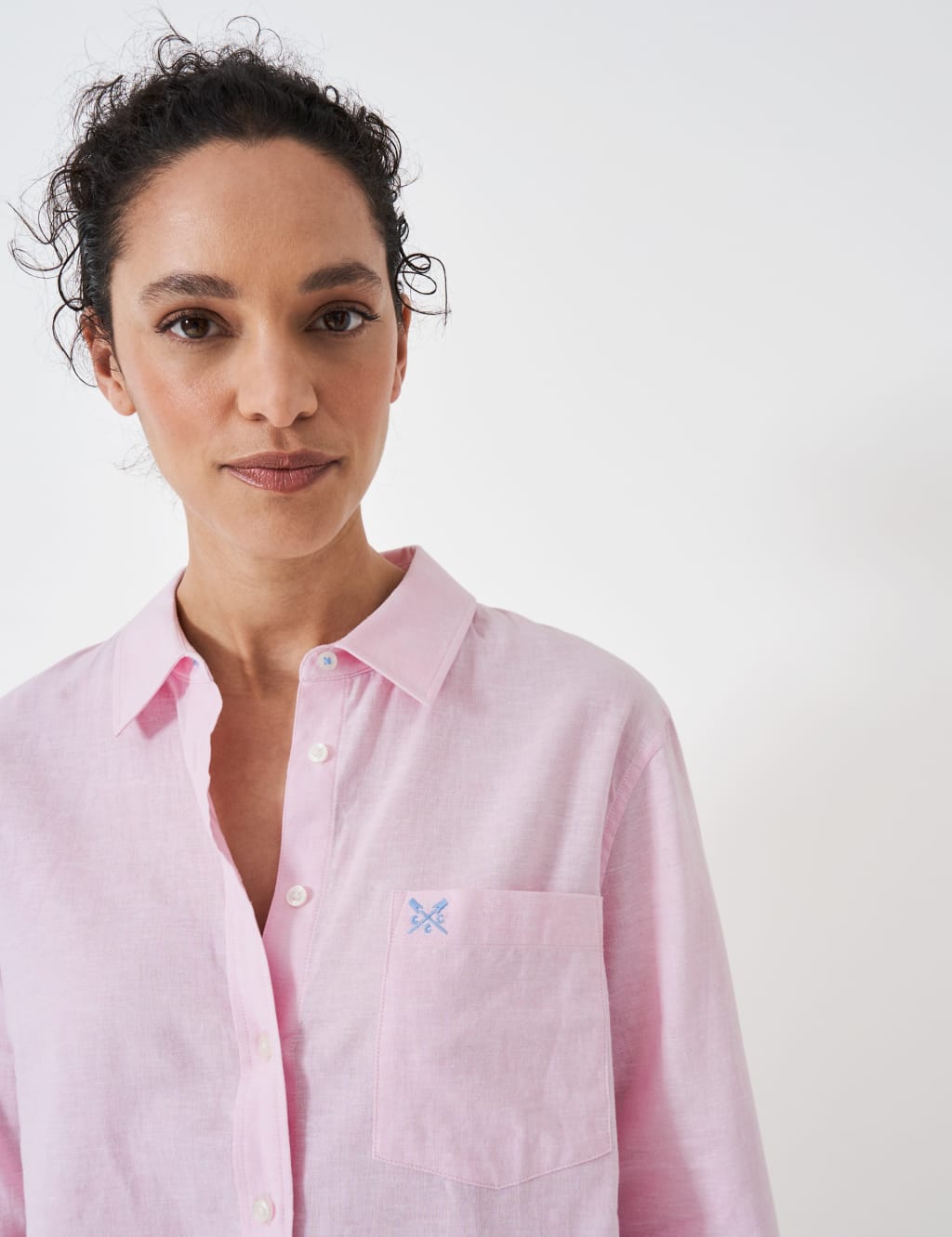 Linen Rich Collared Button Through Shirt 5 of 5