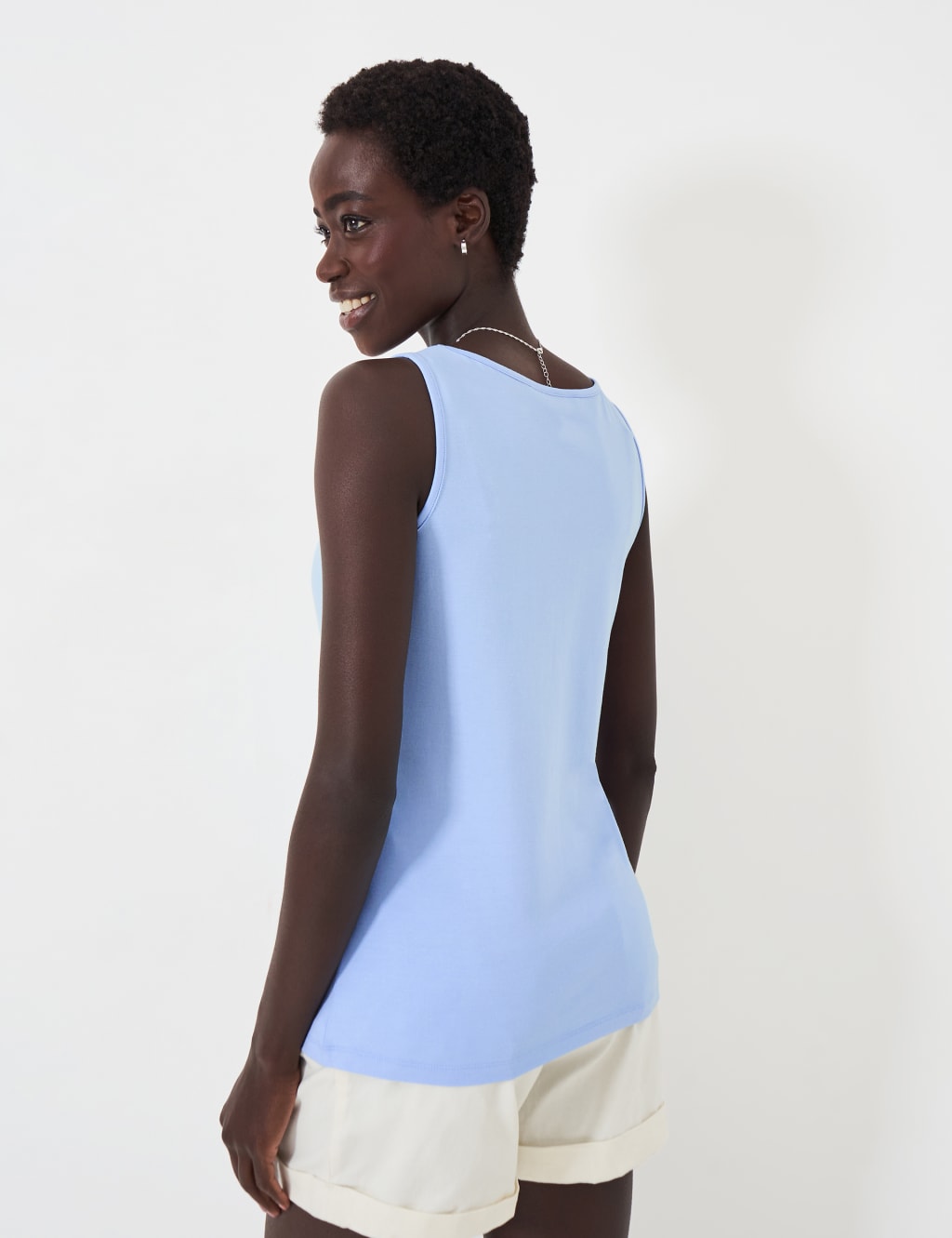 Cotton Blend Scoop Neck Vest 4 of 5