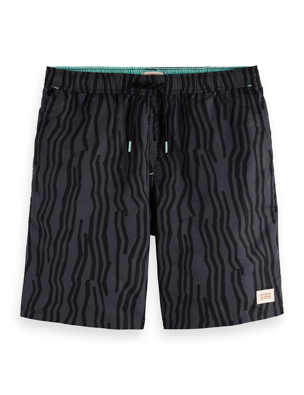 Pocketed Printed Longer Length Swim Shorts 2 of 3
