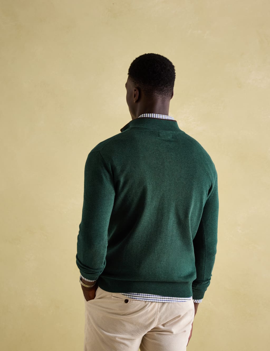 Pure Cotton Funnel Neck Half Zip Jumper 3 of 5