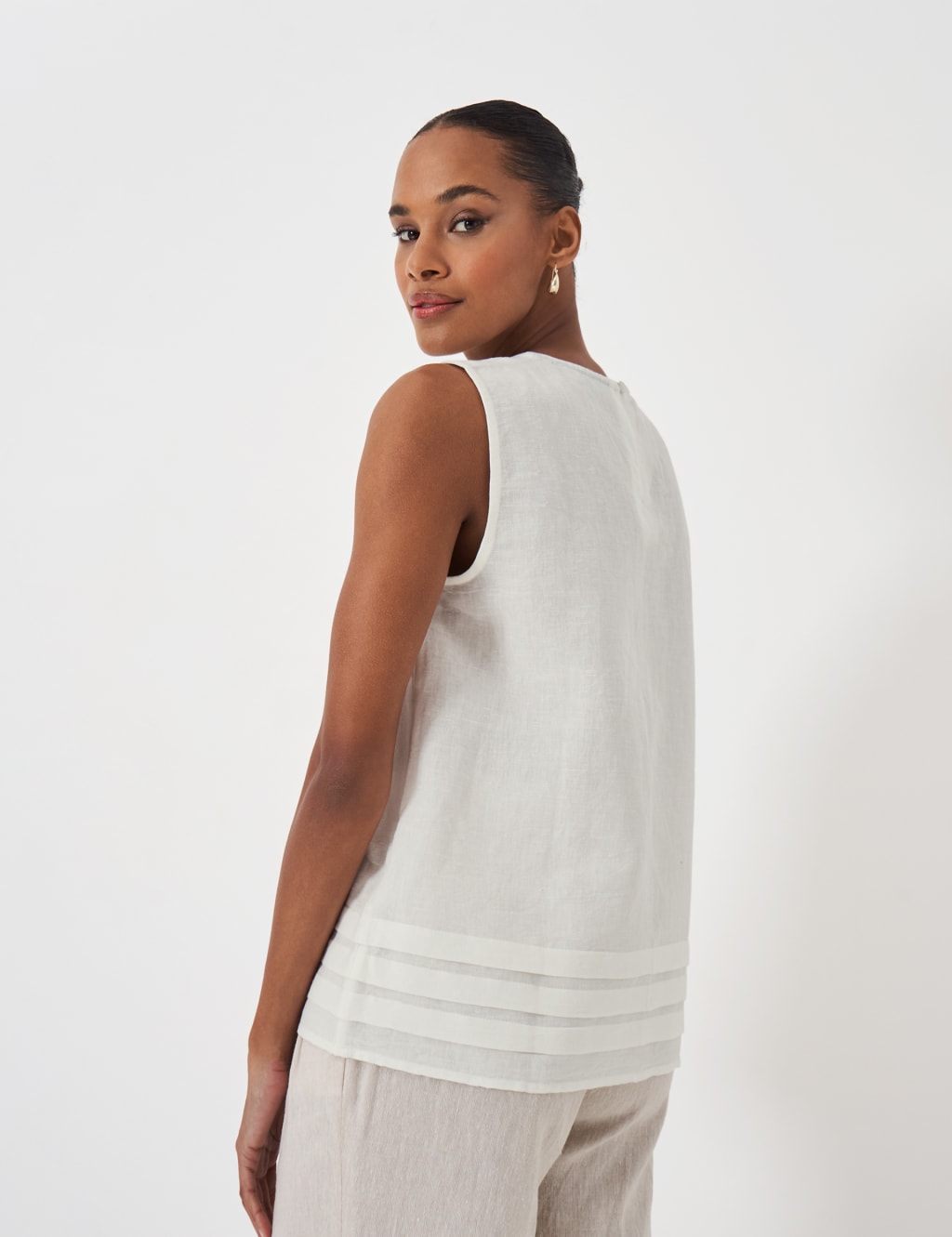 Linen Blend Shell Top 3 of 4