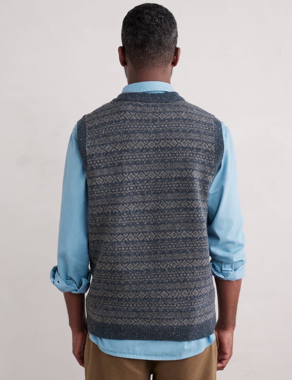 Lambswool Rich Fair Isle Knitted Vest 3 of 3
