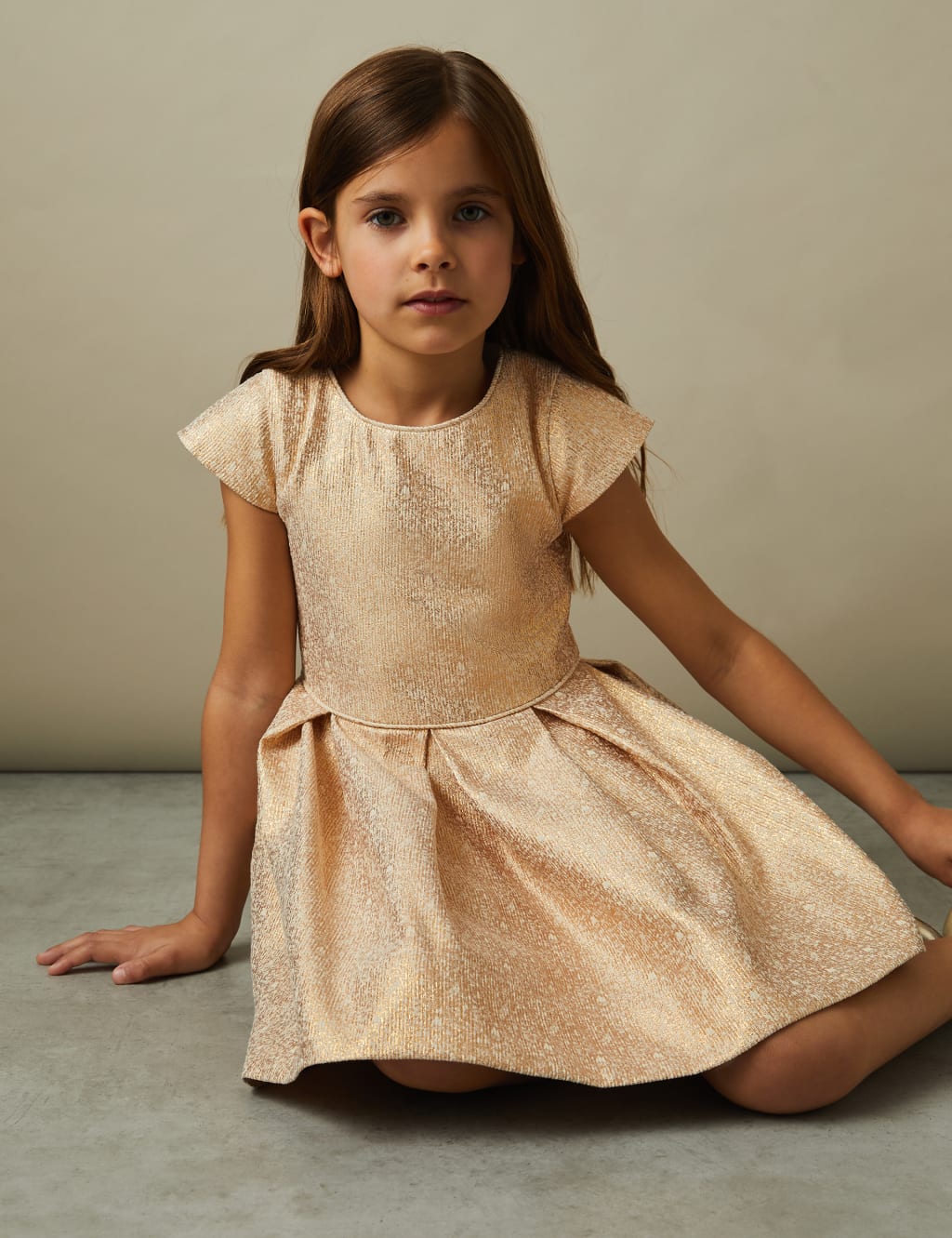 Cotton Blend Glitter Party Dress 4 14 Yrs Reiss M S