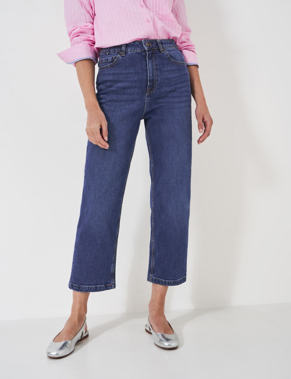 Women's straight leg cropped jeans cheap