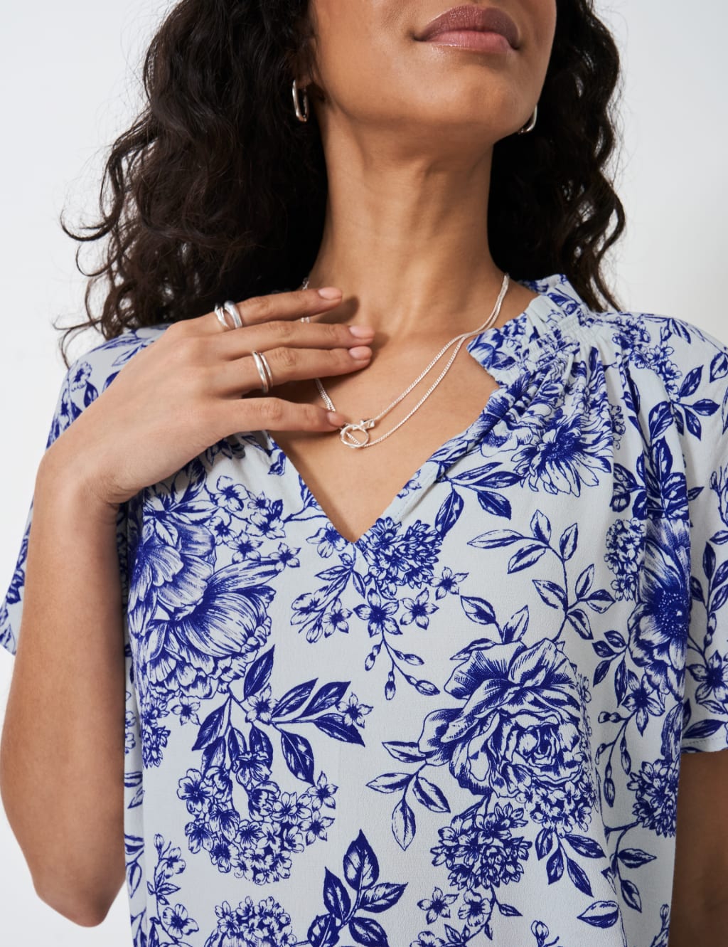 Floral Notch Neck Blouse 5 of 5