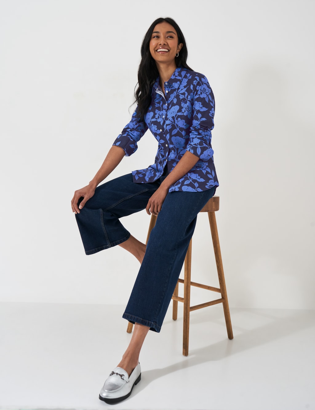 Pure Cotton Floral Button Through Shirt 4 of 5