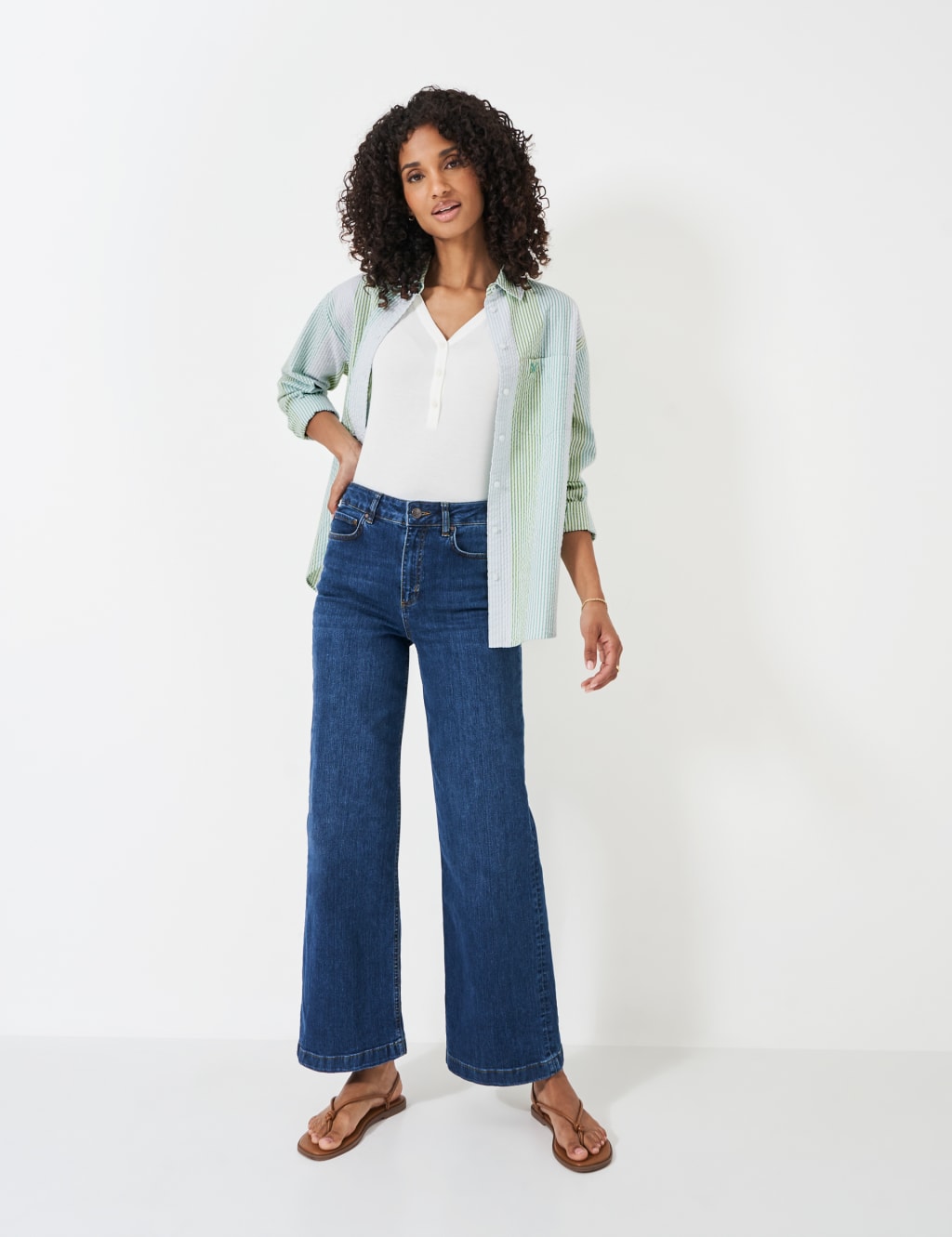Pure Cotton Striped Collared Relaxed Shirt 1 of 5