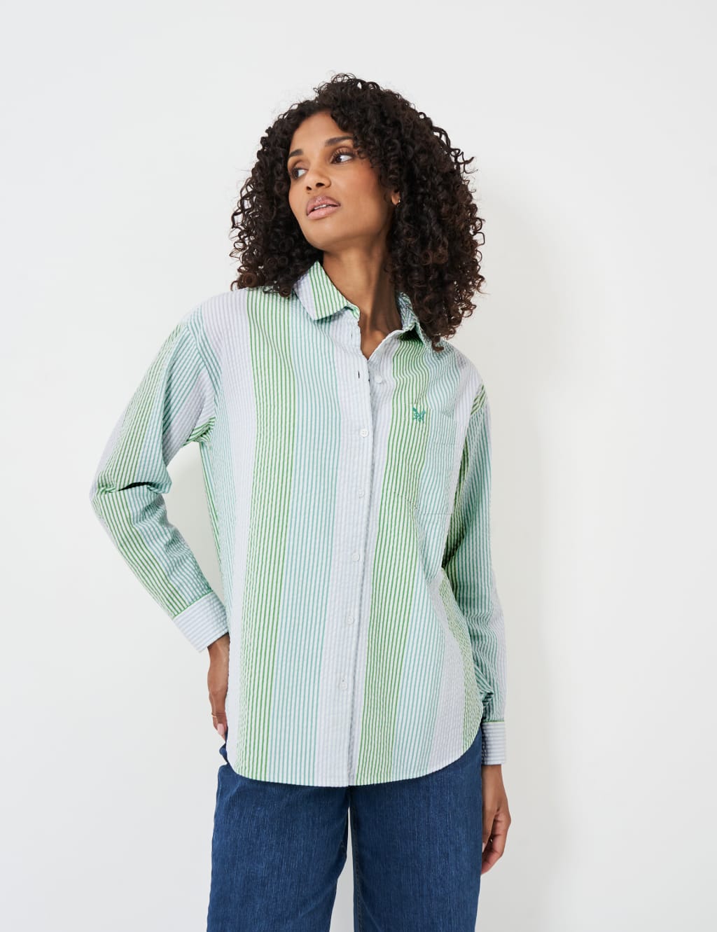 Pure Cotton Striped Collared Relaxed Shirt 4 of 5