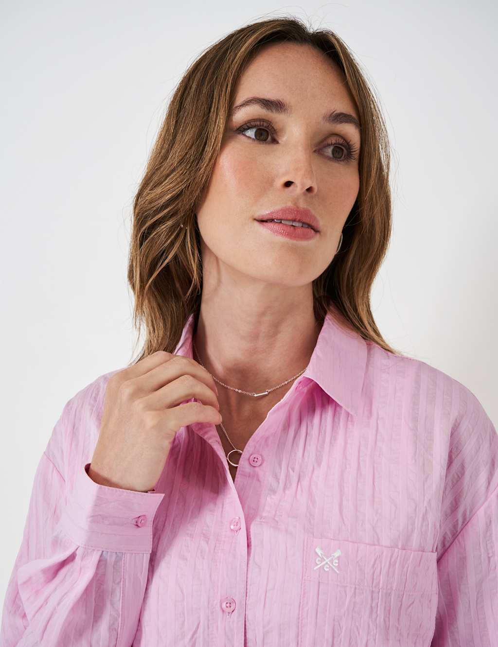Striped Textured Drop Shoulder Shirt 5 of 5