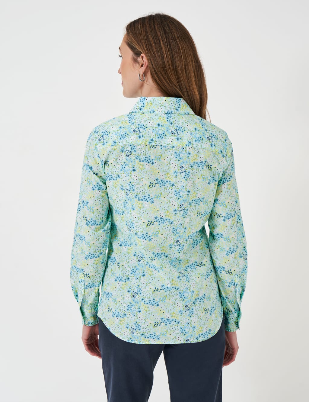 Pure Cotton Floral Collared Blouse 3 of 5