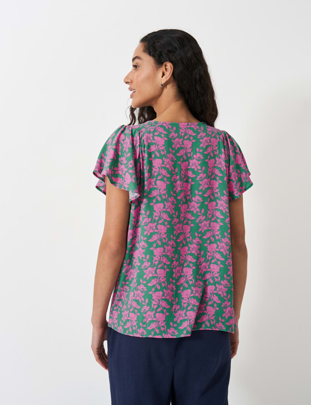 Floral Frill Sleeve Top 3 of 5