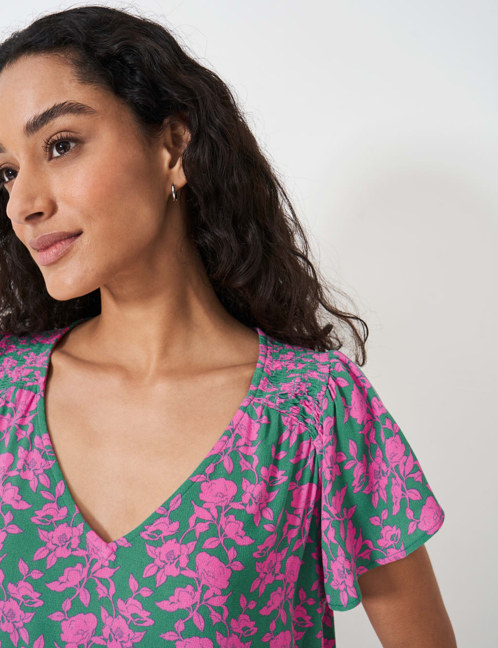 Floral Frill Sleeve Top 5 of 5