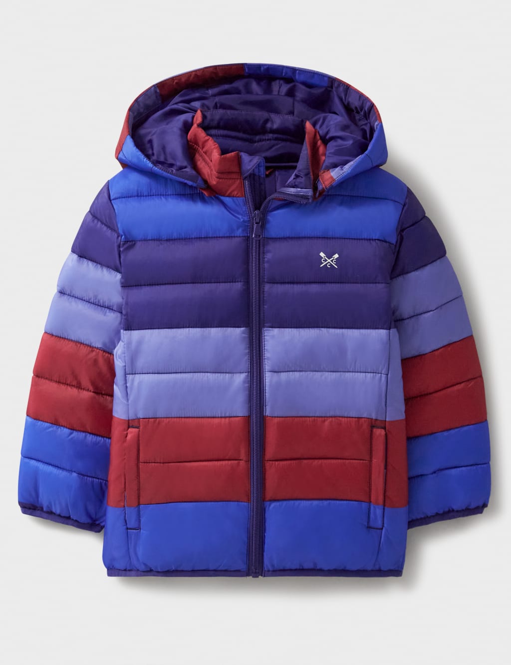 Striped hooded jacket clearance